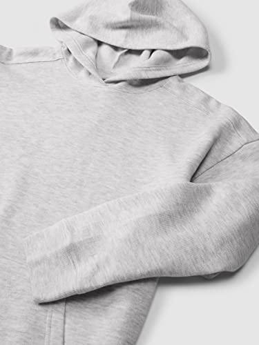 Happy Nation Relaxed Fleece Hoodie Sweatshirt, Heather Stone Grey, Large+2