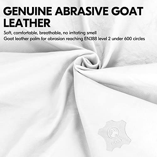 Vgo... 1Pair Chainsaw Gloves, 12-Layer Chainsaw Protection on Left Hand Back,Goat leather Work Gloves, Mechanic Gloves - Image 6