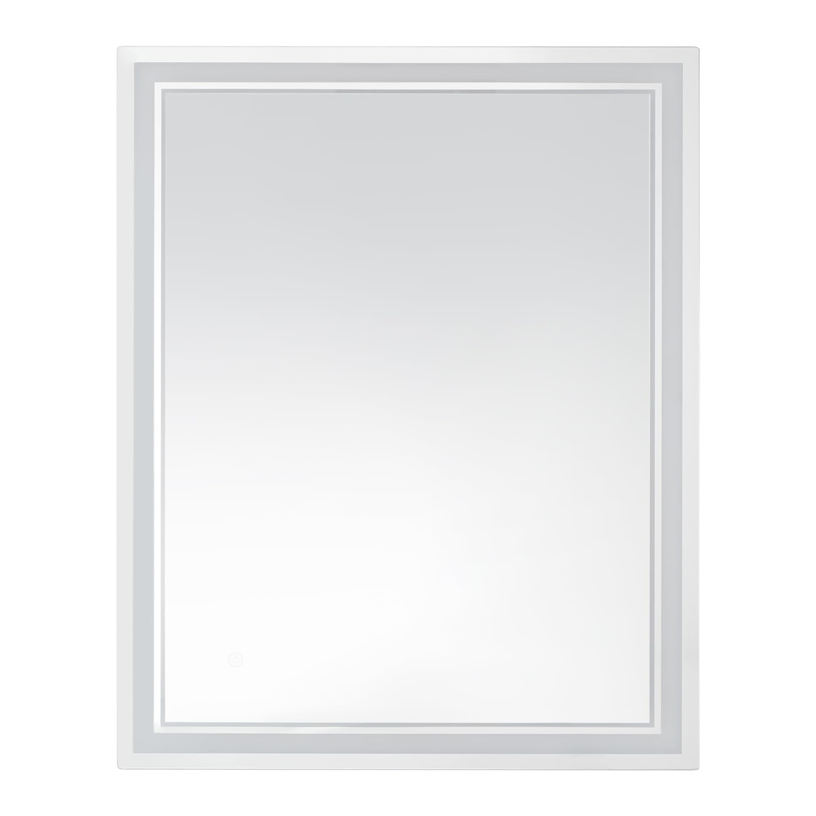 Espejo de baño LED, 70 x 90 cm, con iluminación, 3 modos de iluminación ajustables, montaje en pared, espejo de baño inteligente, sin empañamiento