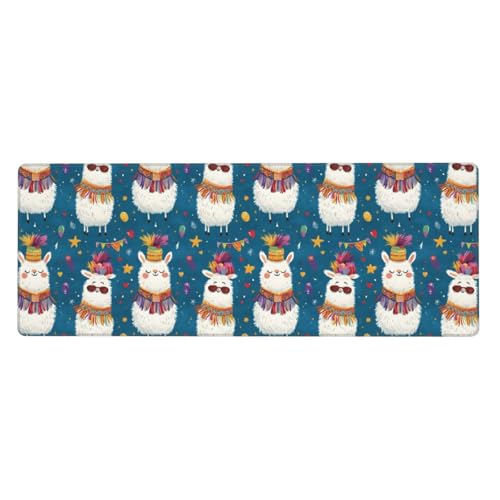 Tapis de souris de jeu grand format alpagas pour bureau et PC