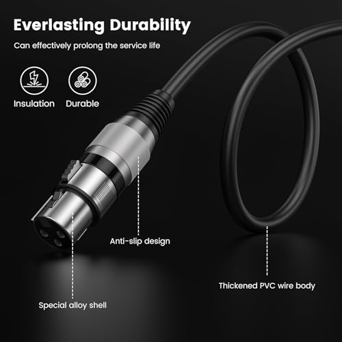 MOSWAG XLR Female to 1/4 Inch TRS Cables, XLR to Quarter inch Balanced Signal...