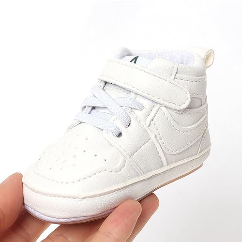 Image of Clowora Unsex Baby Shoes Boys Girls Infant Sneakers Non-Slip Soft Rubber Sole Toddler Crib First Walker Lightweight Shoes