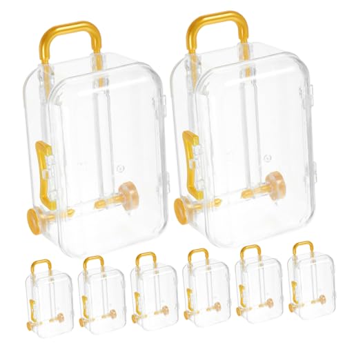 Abaodam 12個 ミニスーツケースキャンディボックス 耐久性収納ケース 結婚式記念品やパーティー用プレゼント対応 持ち運び便利な取っ手付き