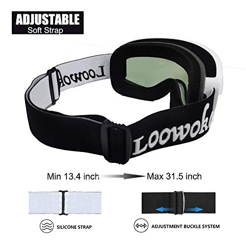 Unisex Ski Goggles for Men Women, OTG Snowboard Goggles with Dual Lens Goggles for Skiing, Skating, Winter Outdoor Sport
