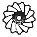 7075 Aluminum Alloy Rear Derailleur Pulley Wheel with Smooth Ball Bearings for 7/8/9/10-Speed Bikes — 41mm or 49mm, 4//6mm Shaft Compati（Black）（13T）
