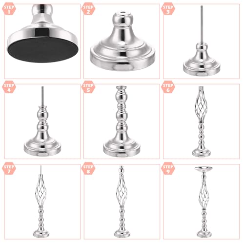 Rtteri Large Wedding Centerpiece Table Decorations Tall Metal Flower Arrangement Stand Elegant Flower Vase Candle Holder for Wedding Reception Table Party Event Hotel Home Decor - Image 5