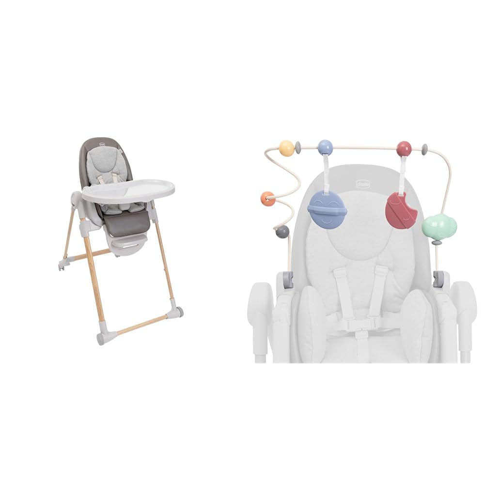 Chaise Haute Évolutive Chicco Polly Armonia - 0 à 40kg, 9 Hauteurs, Blanc