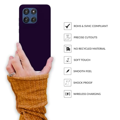 Image of SPRIG Compatible with Moto Edge 60 Stylus Premium SilkTone Back Cover Drop Tested Shock Proof Mobile Case for Men, Women, Boys and Girls with Camera Protection (Dark Purple)