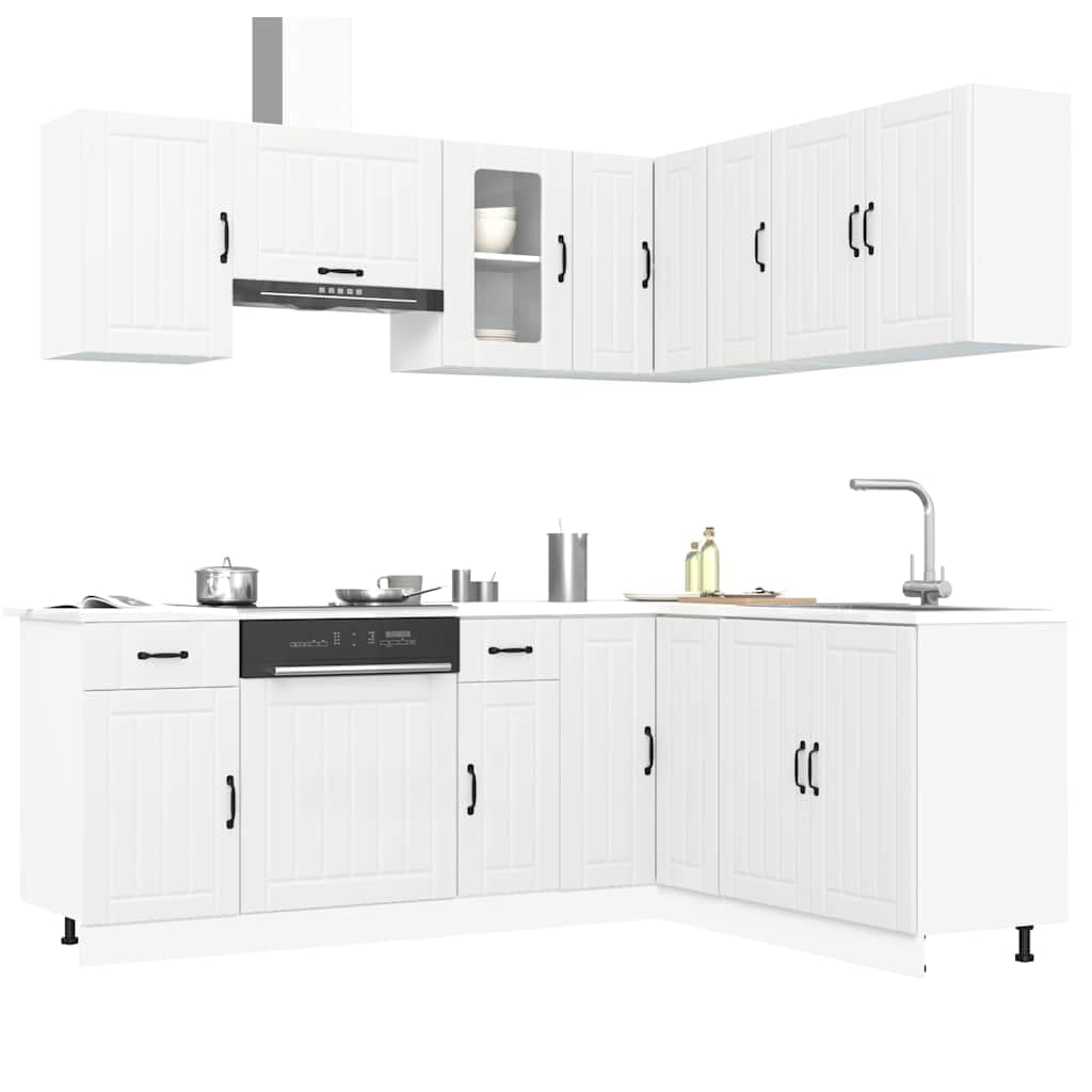 Set Mobili da Cucina 11 pz Kalmar Bianco Legno Multistrato