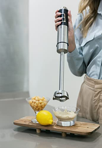 My Wave - Mixeur Plongeant Saona - Pour Liquides et Solides - Puissance 1500W - Pied XXL 22 cm - Contrôle de la Vitesse et Lumière LED - Lames en Acier Inoxydable Lavable au Lave-Vaisselle – Image 6