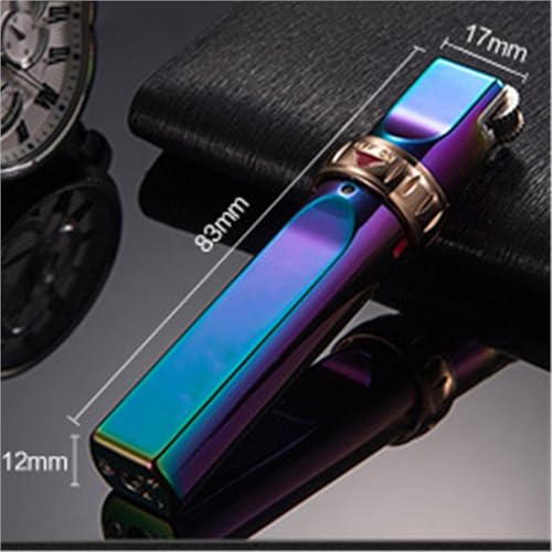 Encendedor de metal resistente al viento con rueda retro y llama ajustable 7