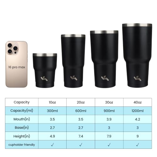 Image of Konokyo 30 oz Tumbler with Handle and Straw, Insulated Travel Mug