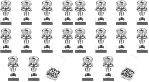 Tornillos y tuercas para batería de motocicleta, 10 juegos de tuercas y tornillos para terminales de batería de motocicleta, para ATV scooter bicicleta scooter DIY (Paquete de 2)