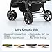 INFANS Double Stroller, Foldable Baby Tandem Stroller with Djustable Backrest Canopy Footrest, 5-Point Harness, Storage Basket, Convertible Compact Twin Stroller for Infants and Toddlers (Sage)