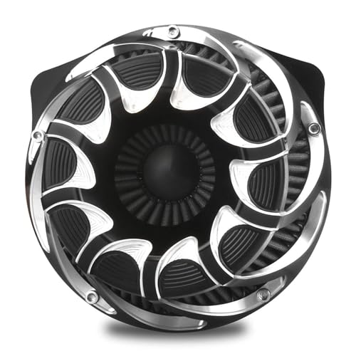 Image of For harley air cleaner filter Touring street glide road king electra tri trike Dyna Sportster XL 883 1200 Softail air intake (Drift style -Contrast Cut, A-For Sportster XL models)