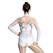 Kmarouse Girls & Women's Rhythmic Gymnastics Leotard, Long Sleeve Performance Wear with Crystal, Competition Gymnastics Suit(XL)