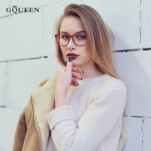Image of GQUEEN Fake Non Prescription Glasses Clear Lens for Women Men Oversized Frame UV400 Protection, 201581