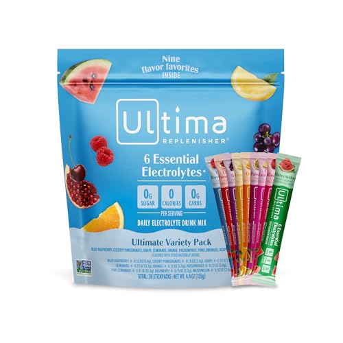 Stay Salty: A Practical Guide to Electrolytes and Hydration Ultima Replenisher Daily Electrolyte Powder Drink Mix - Sugar Fre...