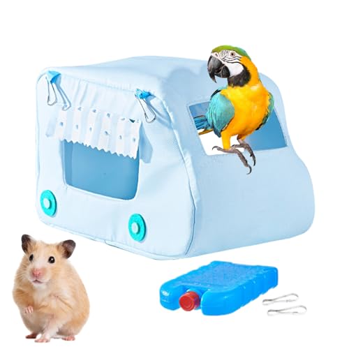 Bkljkf Cama para pájaros para Jaula, Periquito, pajarera para Jaula, Soporte refrigerado para Coche, Accesorio para Mascotas, casa de Loros, hámster, Canario, Periquito