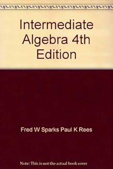 Hardcover Intermediate Algebra 4th Edition Book
