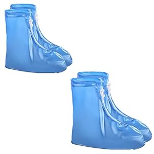 2 Paar Regenlaars Waterdichte Schoenen Cover Wasbare bescherming Herbruikbaar gemakkelijk om overschrijvingen te dragen…