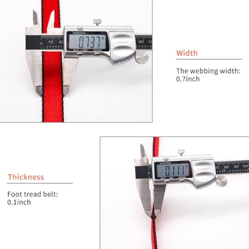NewDoar 16mm Nylon Sling Runners 23kN Rock Climbing Loop Lightweight Yoga Slinging (Rot 24inch 1pcs)