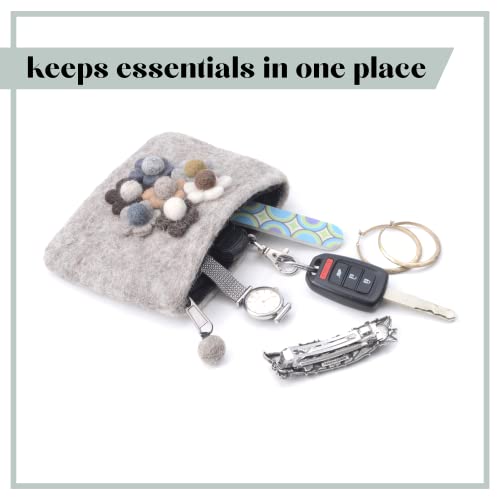 Flower Cute Makeup Bag Set Of 3 – Small, Floral Makeup Pouch For Jewelry, Money, & Makeup Organization – Handmade, Fair Trade Makeup Bag For Purse - Great Gifts For Women, Kids, & Teens #TOP1