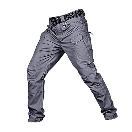 Colcolo Adulto Unissex Calças Casuais De Camuflagem Hip Hop Masculinas Com Vários Bolsos Para Caminhadas Ao Ar Livre, Camping, Pesca - Gray_M Cinza_M