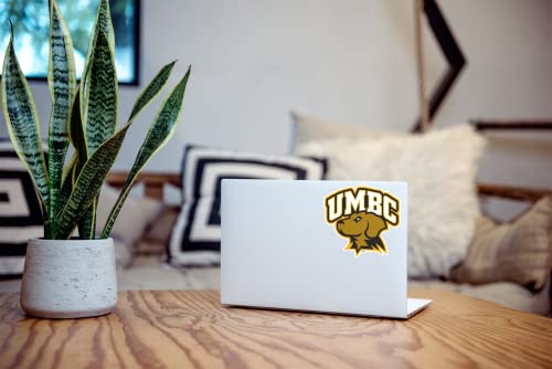 Image of University of Maryland Baltimore County Golden Retrievers UMBC Arched Over Dog Head Weatherproof Vinyl Sticker Car Decal from Nudge Printing