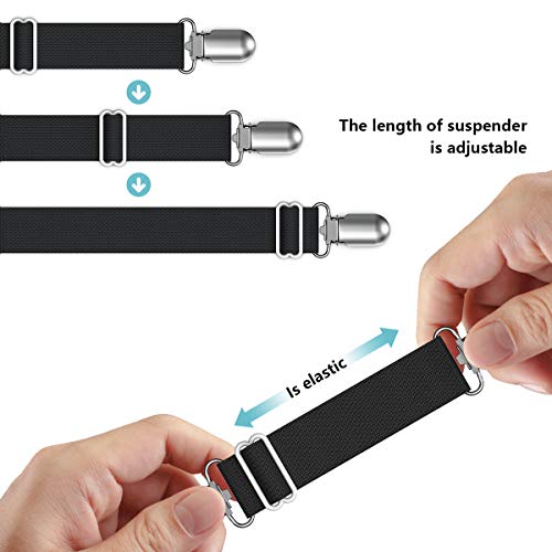 Bettlakenspanner Lesfit, verstellbar, 4 Stück in Schwarz