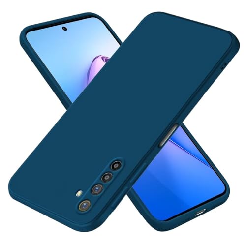 EASSGU Funda para Realme XT/Realme X2 (6.4' Inches), Carcasa de Silicona Suave de TPU - Azul Zafiro