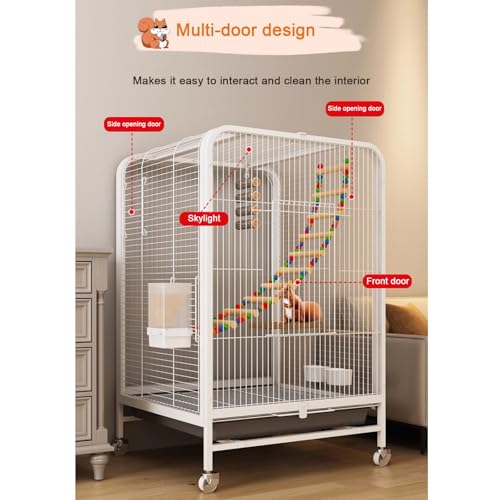 Cage furet écureuil chinchilla métal robuste multi portes - 7