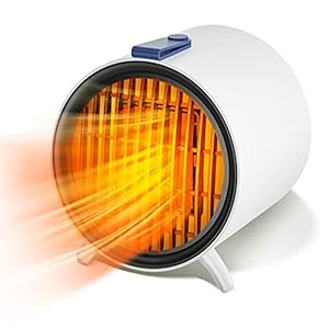 Verwarmingskachel, elektrische radiator, 500 W, mini keramische ventilatorkachel, voor kantoor, slaapkamer, oververhittingsbeveiliging, constante temperatuurverwarming, energiebesparend en stil,