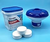 PI Cloro 10 Acciones Astralpool (5 Kilos) + Dosificador Cloro PoolIberica | Kit Mantenimiento Piscinas | Tratamiento Completo Piscinas