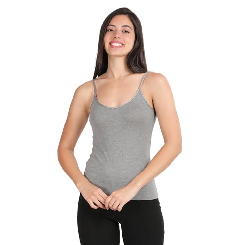 Image of Lavos Women's Camisoles, Sleeveless Long Tank Top, Anti-Microbial Bamboo Cotton Camisole Slip, Adjustable Straps Spaghetti Tops, Comfortable Inner Slips for Women