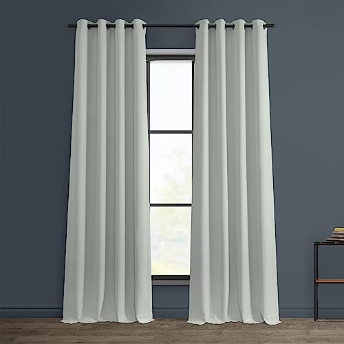 HPD Half Price Drapes Grommet Linen 96 Inches Long Darkening Curtains for Bedroom & Living Room (1 Panel), 50W x 96L, Oyster