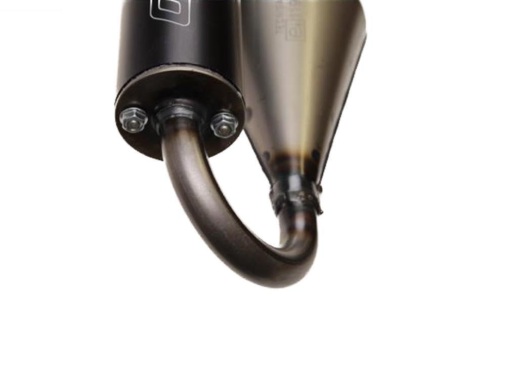Q-TRE Sportauspuff E-geprüft passend für Piaggio NRG Zip Typhoon Aprilia SR50 Gilera Runner 50ccm Roller 2-Takt Motor