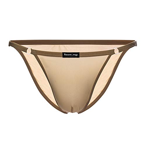 Mendove Men's Sexy Bikini Briefs Low Rise Ice Silk Underwear