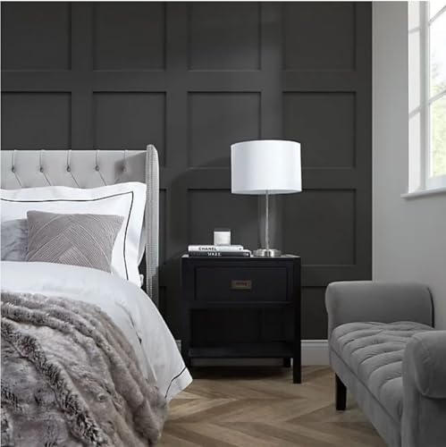 Image of WALLMATE Grey Wallpaper Matte Solid Gray Contact Paper Texture Self-Adhesive Peel and Stick Thick Removable Wallpaper for Bedroom Cabinets Livingroom (24 x 150 inch, Dark Grey Matte)