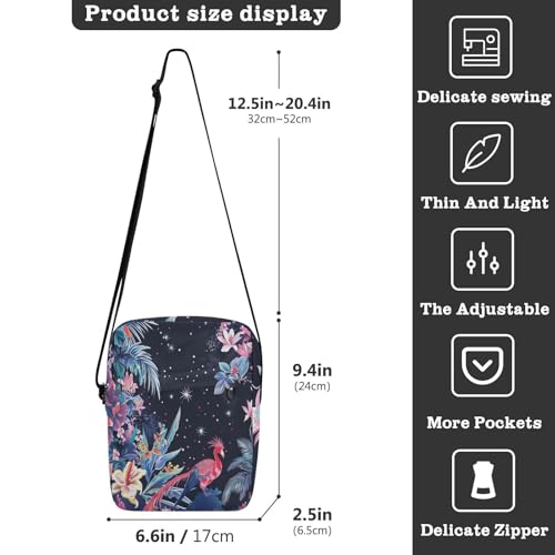 Space Tropical Chinese Style messenger bag shoulder bags Cross Body Purses Adjustable Strap for business Casual3