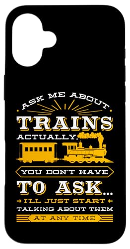 iPhone 16 Plus Train Rail Transport Freight Railway Steam Locomotive Case