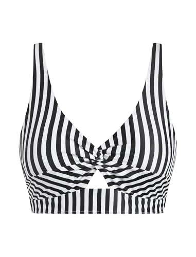 ZAFUL Bikini Tops for Women Twist Front Swimsuit Top Cut Out Bathing Suit Tops