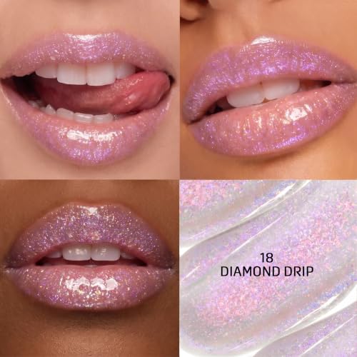 Image of Colors Queen Lip Luminizer Lip Gloss for Women | Hydrating & Glass Shine Finish | Highly Pigmented, Lightweight & Non-Sticky Formula | One Stroke Application | Long Lasting Lip Gloss Infused with Shea Butter (18 - Diamond Drip, 9ml)