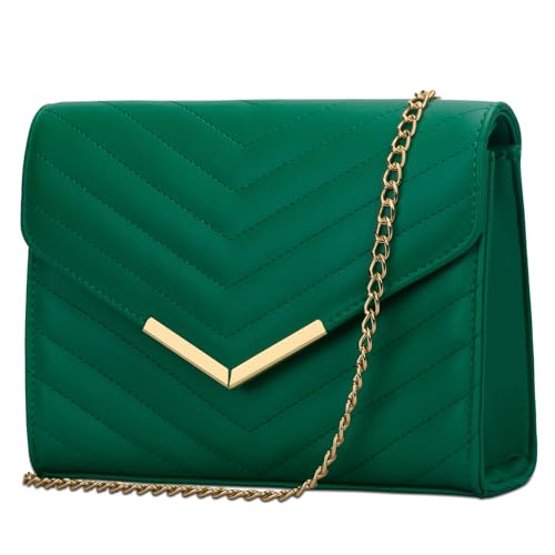 Image of KKXIU Women Formal Vegan Leather Evening Envelope Clutch Purses and Handbags for Party Wedding Prom Bridal