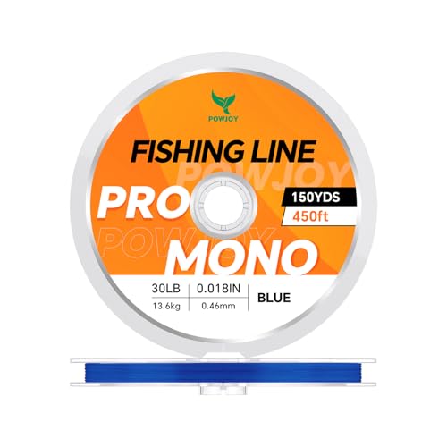 Image of Monofilament Fishing Line with Knot Guide Card, Tangle-Free Snap Ring for No More Mess, Low Memory Smooth Casting Nylon Mono String, 15 /20 /30 /50 /80LB, 220-1050 Yards