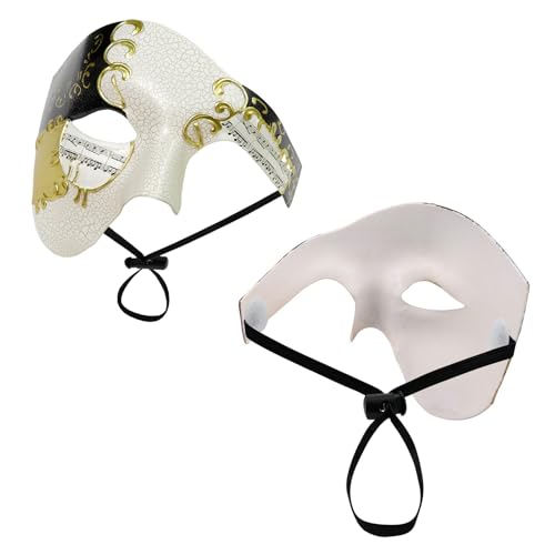 Image of Coddsmz Couples Masquerade Mardi Gras Christmas Venetian Cosplay Costume Halloween Party Mask Set