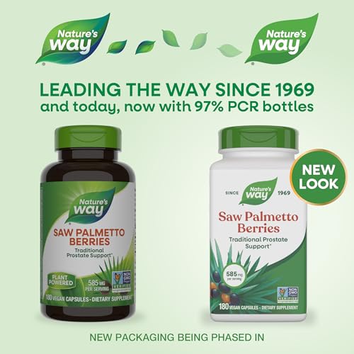 Nature's Way Saw Palmetto Berries, 585mg, 180 Capsules