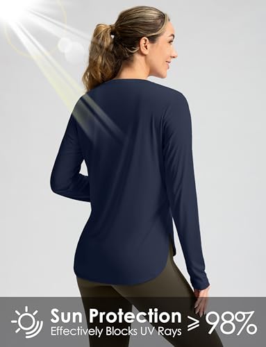 Image of Women's Sun Shirts UPF 50+ Long Sleeve UV Protection Shirt Lightweight Quick Dry Workout Hiking Tops for Women