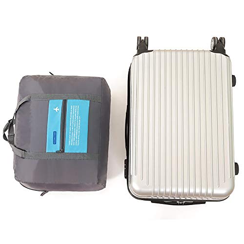 Invoda Travel Bag Foldable Duffel Luggage Bag Carry On Nylon Sports Tote Gym Bag Lightweight Weekender Overnight Bag（Blue） #TOP3