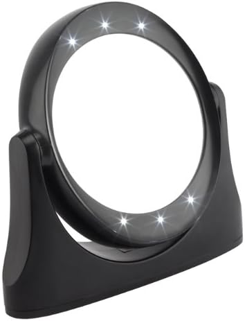 FMG Black LED Mirror 10x Magnification Style 1081